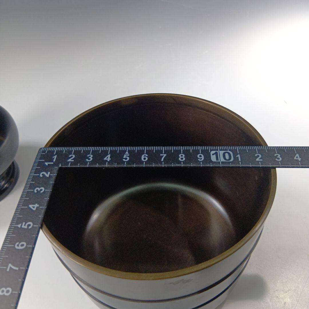 茶道具　美昭造　唐銅製　皆具一式