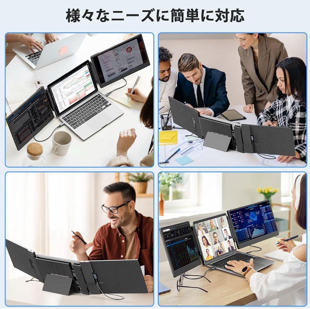 新品S3ノートパソコン デュアルモニター14インチ FHD 1080P IPS