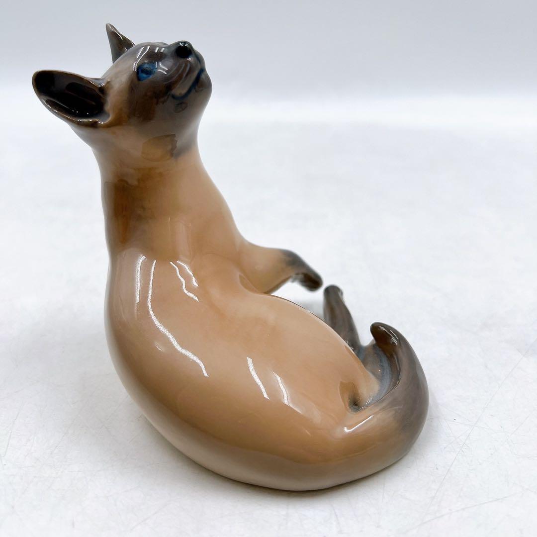 極美品 ロイヤルコペンハーゲン フィギュリン シャム猫 2862 陶器 置物 猫