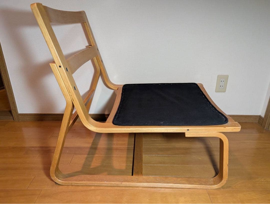 ■送料込■無印良品 リビングでもダイニングでもつかえるソファチェア オーク 椅子