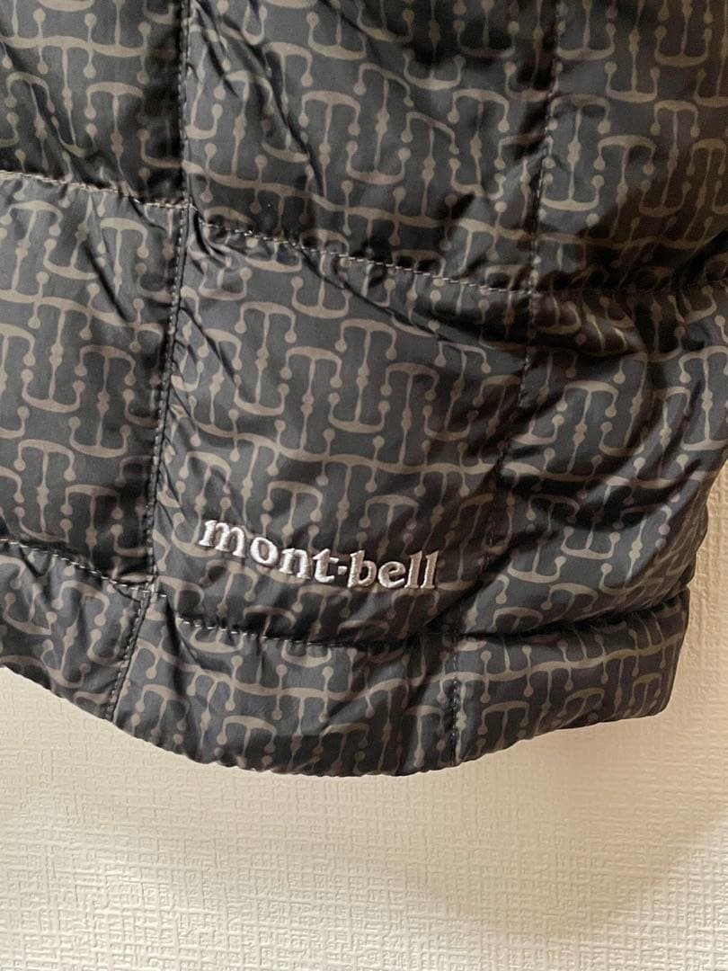 モンベル 半纏 ダウン プリント ハンテン 男女兼用 ダークブラウン XLサイズ