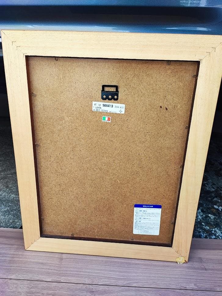 アンティーク　イタリア製　フレーム　レモン　アート　額縁　カントリー　33×44