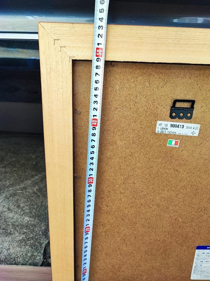 アンティーク　イタリア製　フレーム　レモン　アート　額縁　カントリー　33×44