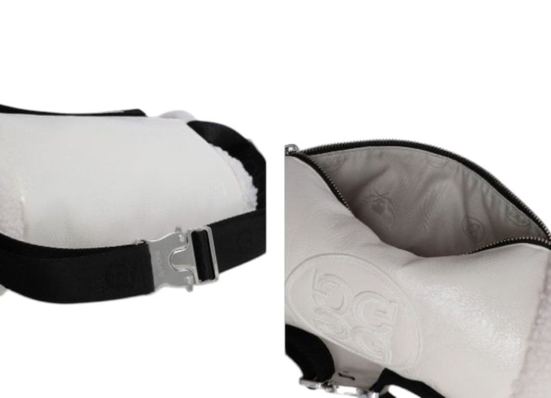 新品未使用新作G/FOREジーフォア　レザーハンドウォーマーホワイト