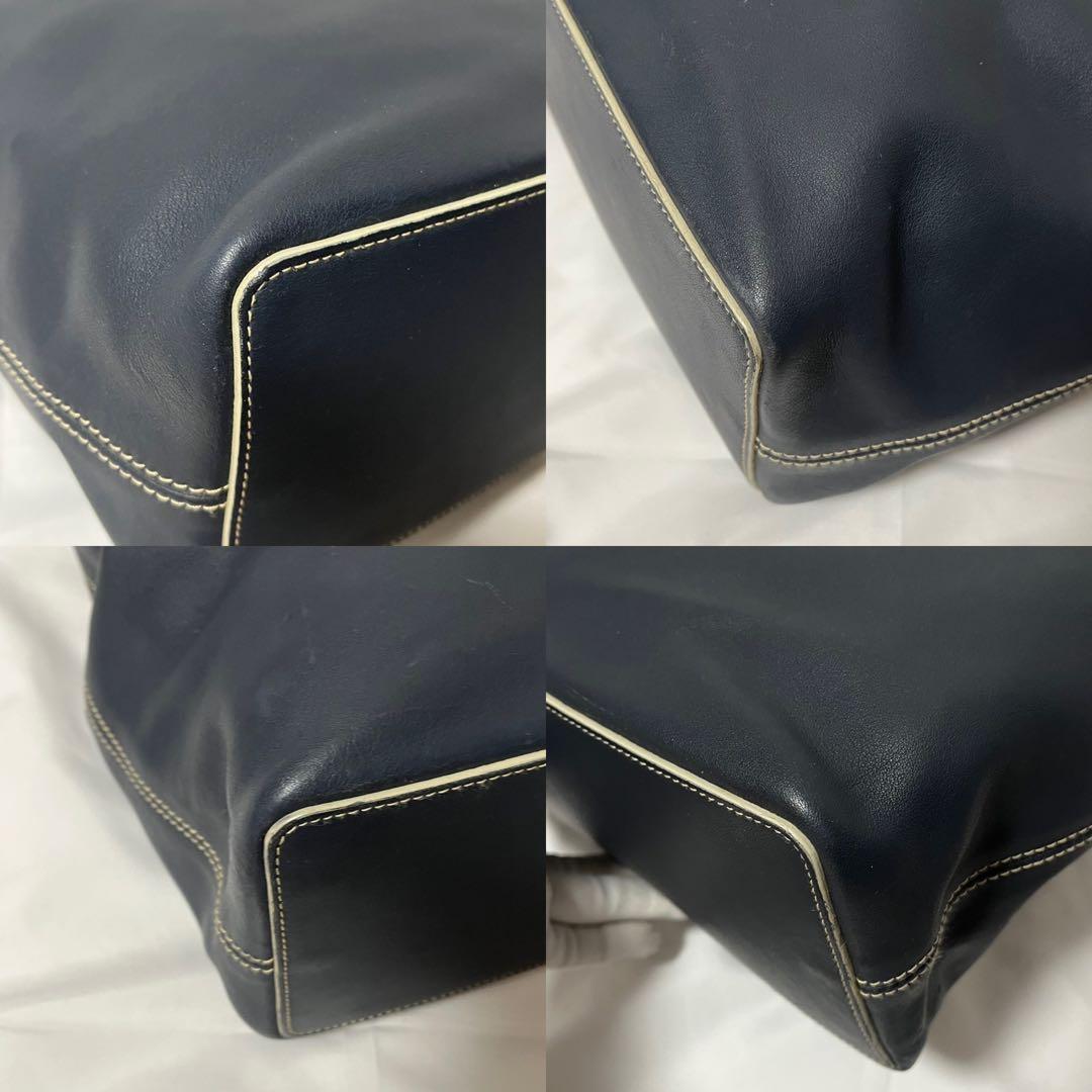 ✨極美品✨　LOEWE アナグラム　ショルダーバッグ　ブルーグレー　レザー