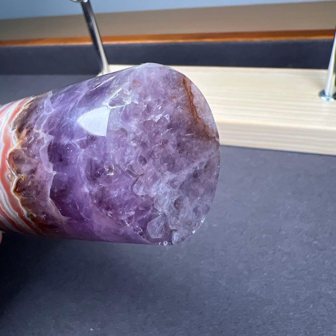 天然石　クレイジーレースアメジスト　ブレスレットスタンド
