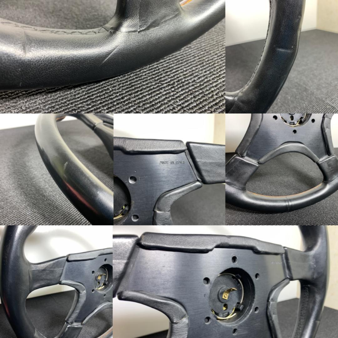 ヴェローナ ビクトリア レザー ウッド コンビステアリング ホーンボタン付