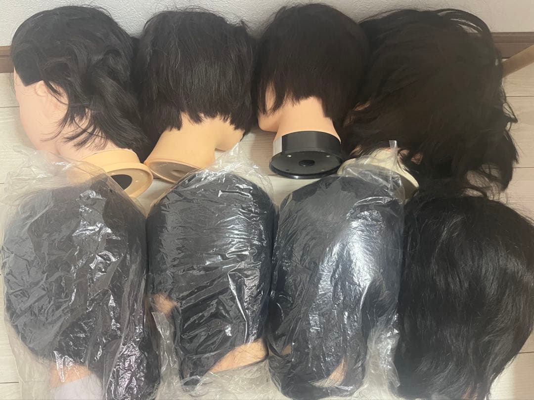 美容師国家試験　8体セット 新品3体中古5体 カットウィッグ カットマネキン
