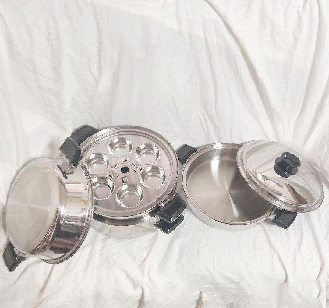 専用IH対応品 ロイヤルクイーン 新品 Lセット (6QTと大フライパン付属品@