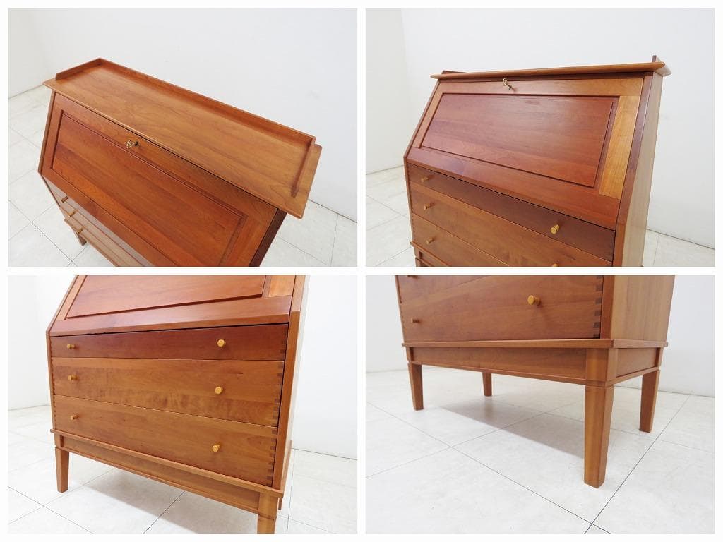 北欧■デンマーク ライティングビューロー■チーク無垢材■デスク チェスト