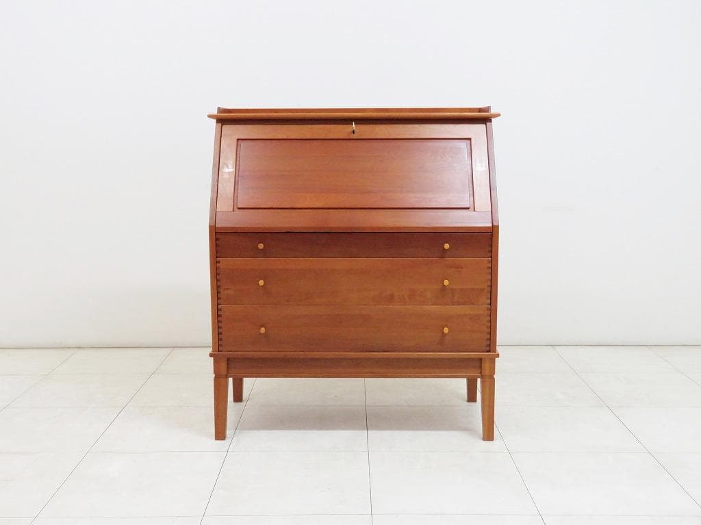 北欧■デンマーク ライティングビューロー■チーク無垢材■デスク チェスト