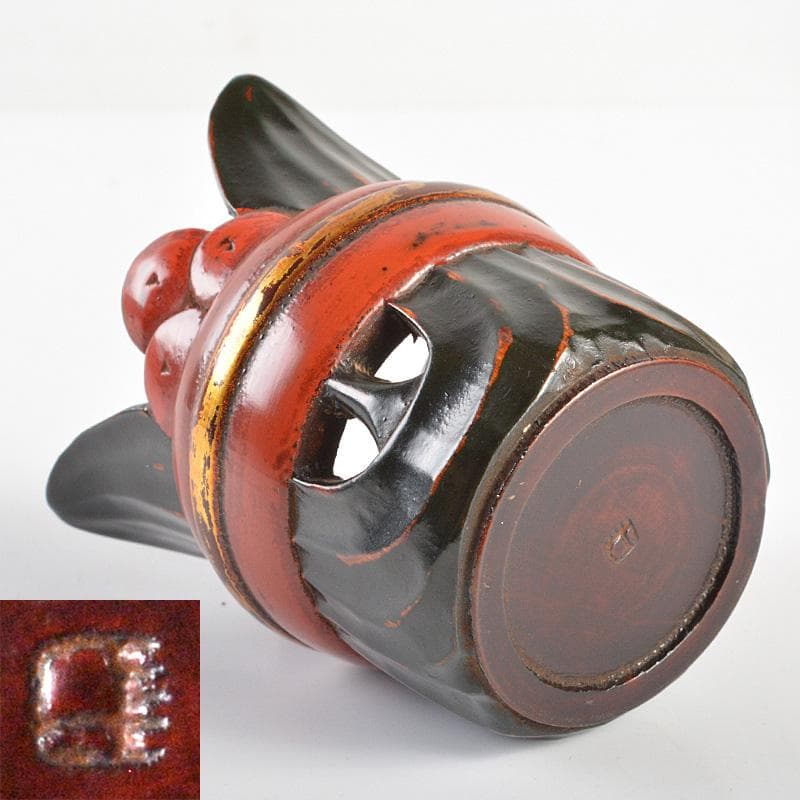 茶道具　讃岐伝統漆器　讃岐彫　神原象峯造　碗布差　茶巾筒　共箱　V　R6445