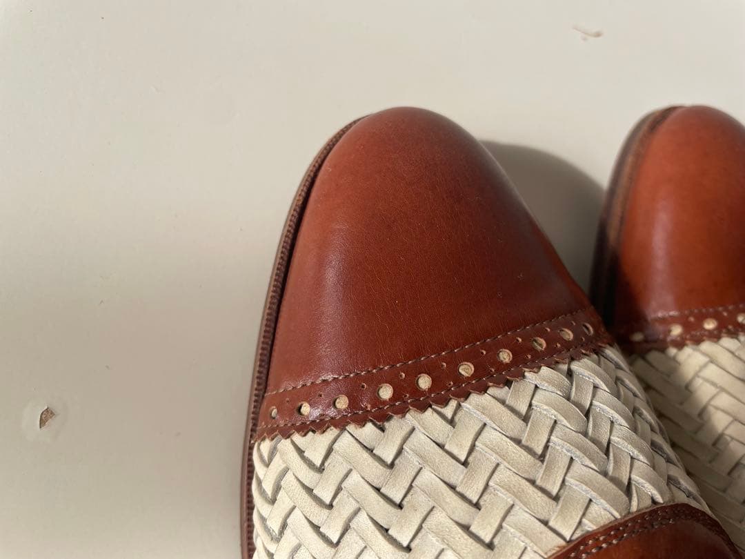 新古品◎伊製　Ralph Lauren ラルフレザーメッシュドレスシューズ 7