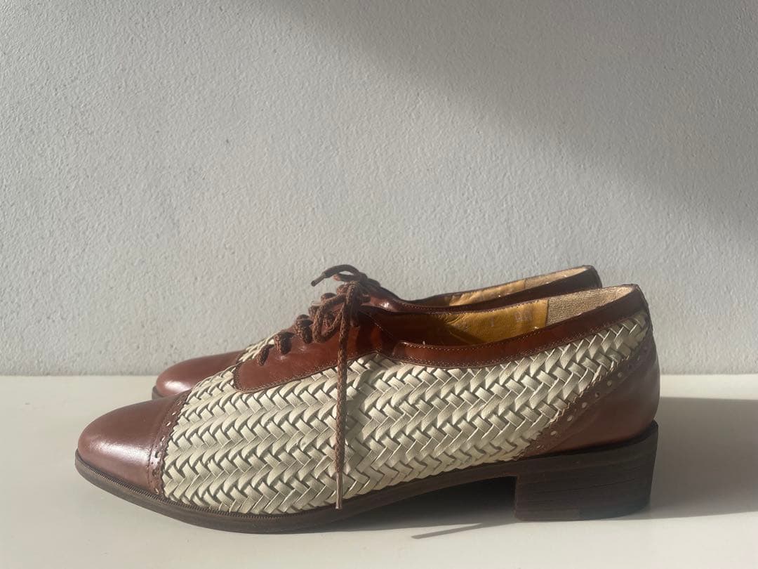 新古品◎伊製　Ralph Lauren ラルフレザーメッシュドレスシューズ 7