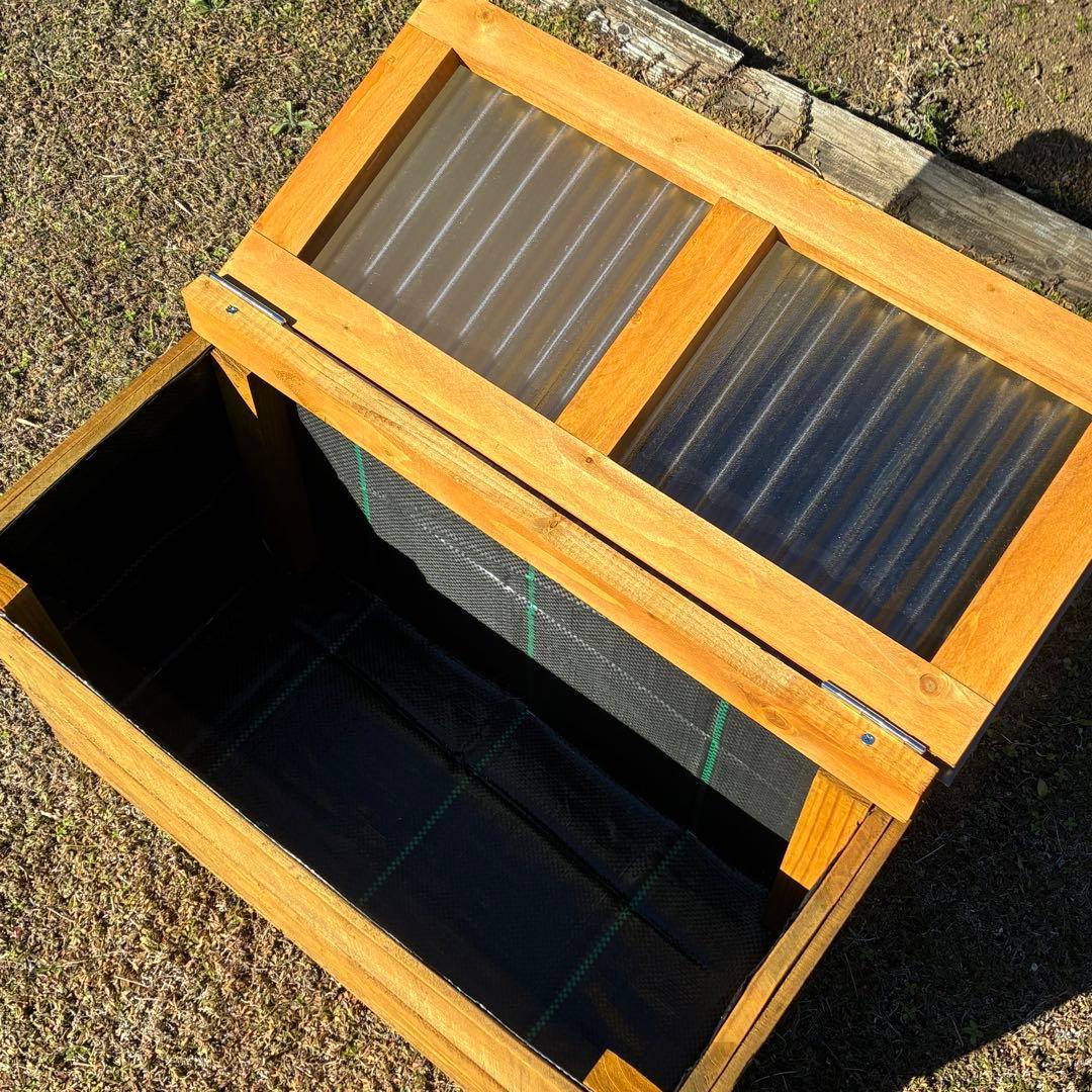 りんご箱で作ったキエーロ型コンポスト