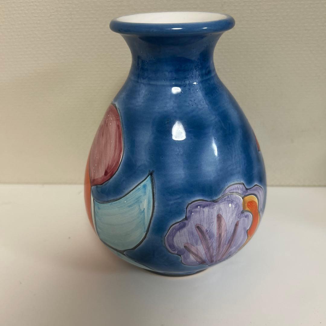 ニーノ・パルッカ（Nino Parrucca）のイタリア製シチリア陶器の花瓶　魚
