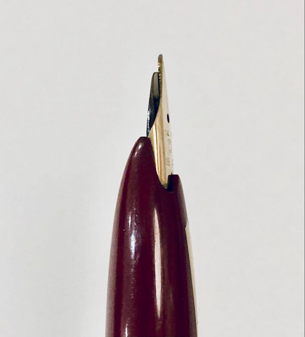 ペン先14K◆プラチナ シープ羊革 革巻き万年筆 Platinum 14金 本革