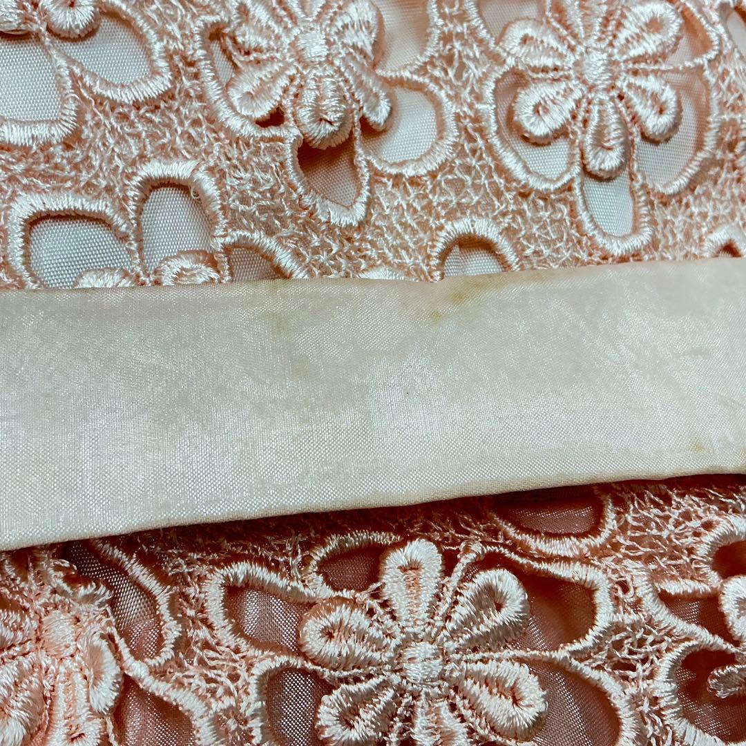 ピンク 花柄レース ダンスドレス