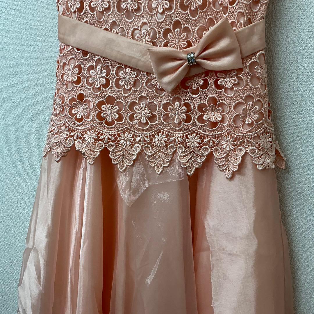 ピンク 花柄レース ダンスドレス