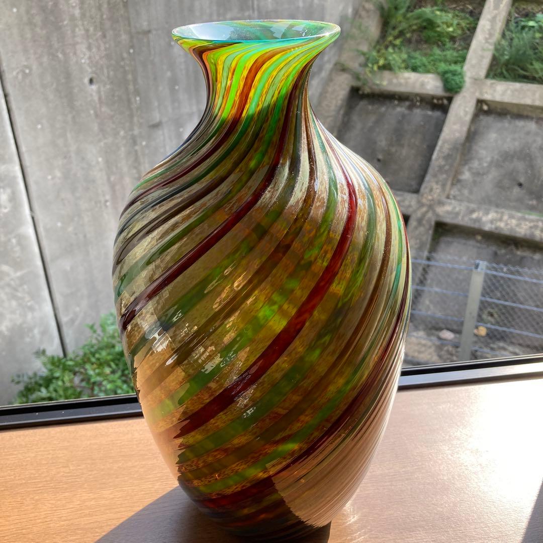 MURANO ムラーノガラス　花瓶　ベネチアングラス　美品