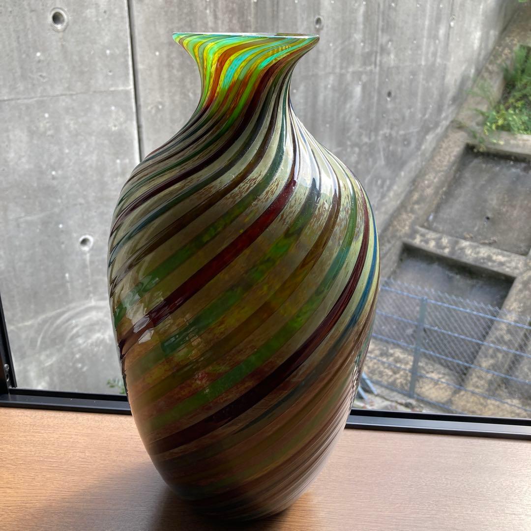 MURANO ムラーノガラス　花瓶　ベネチアングラス　美品