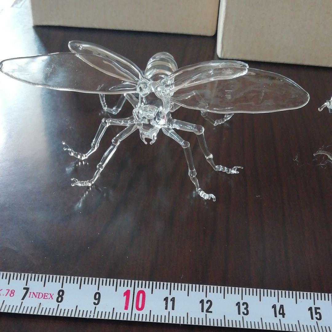 ガラスの昆虫（四点セット)ハンドメイド