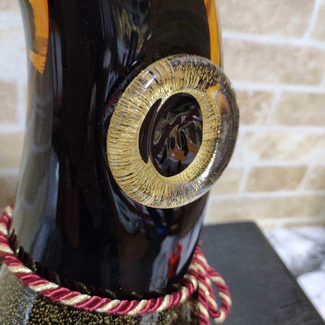 マルティグラス 硝子工芸 飾り兜 加藤清正風 金箔入り 杉岡良紀作