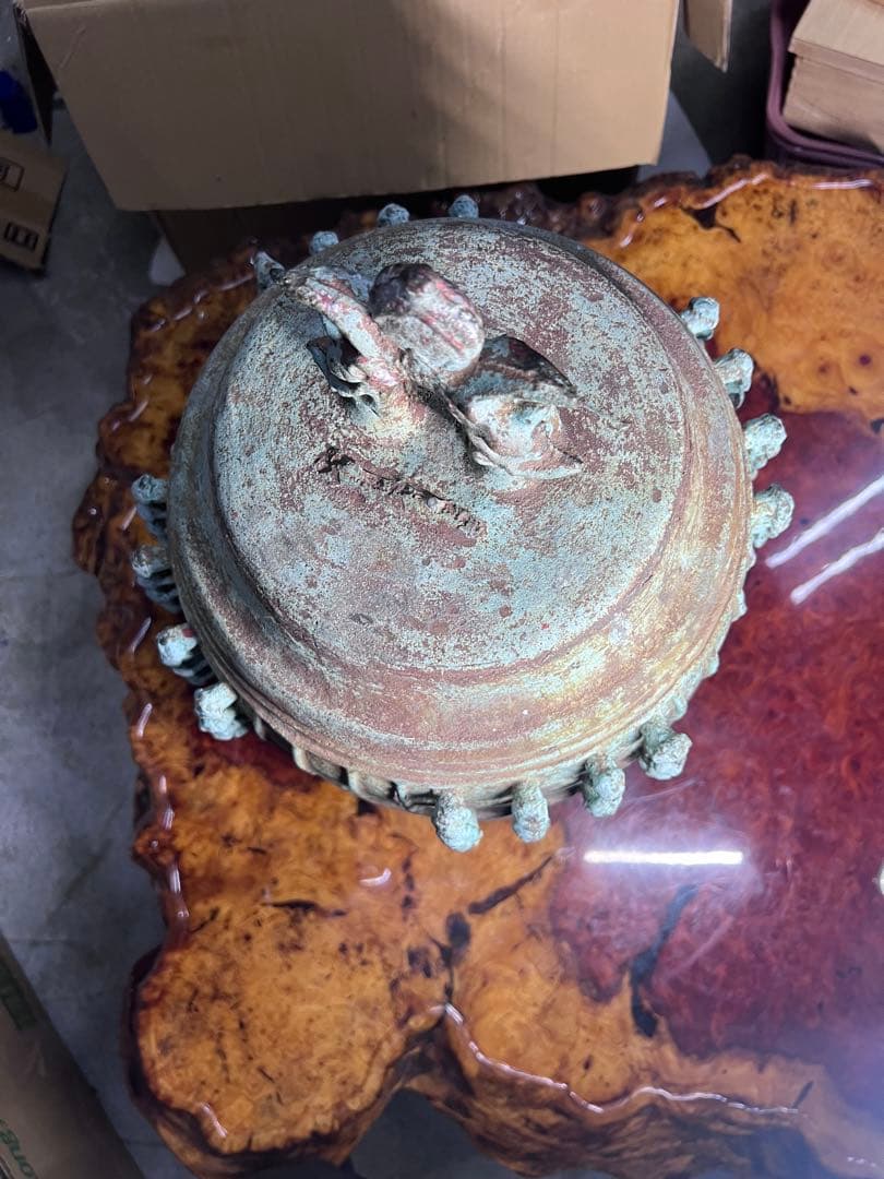 釣鐘　青銅製　古銅半鐘　52cm 25kg白石作