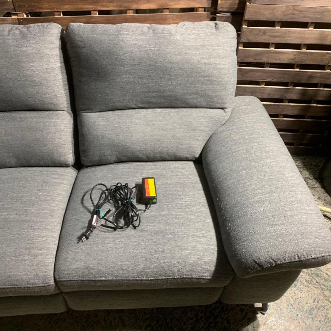 K695 ニトリ NITORI 電動カウチソファLB033LC DR-GY