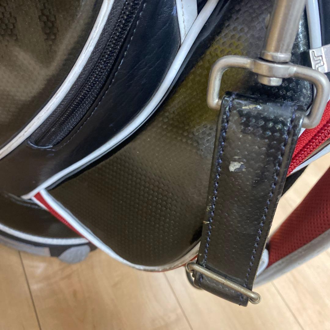 J.LINDEBERG キャディバッグ ブラック/レッド