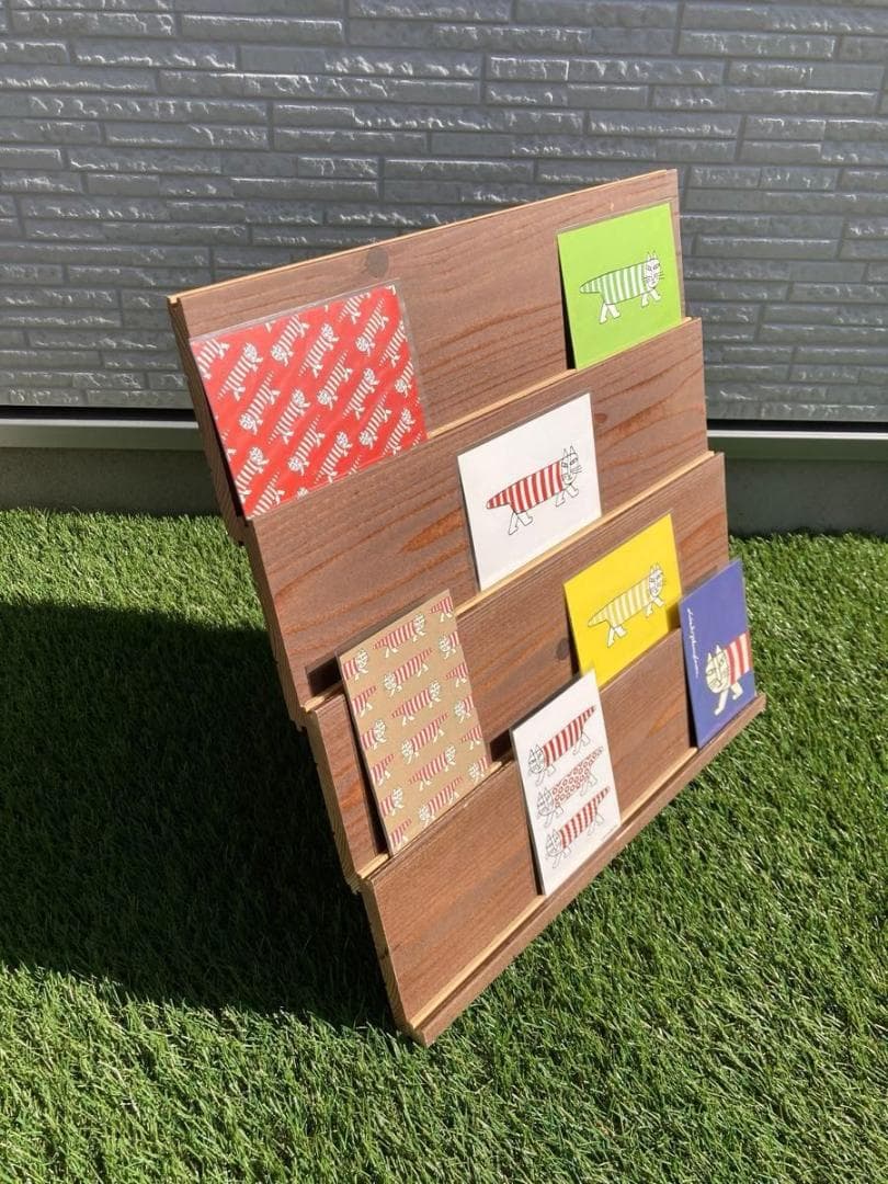 サイズオーダー　マルチ　ラック　スタンド　什器　ディスプレイ　木目綺麗　簡単設営