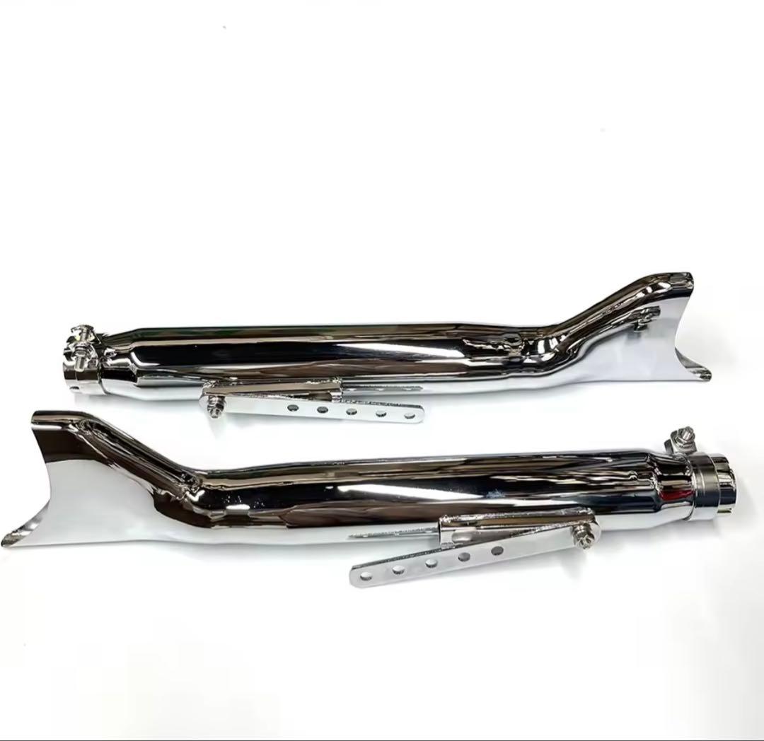 バイク フィッシュテール マフラー 左右 SR400 W400 ドラッグスター