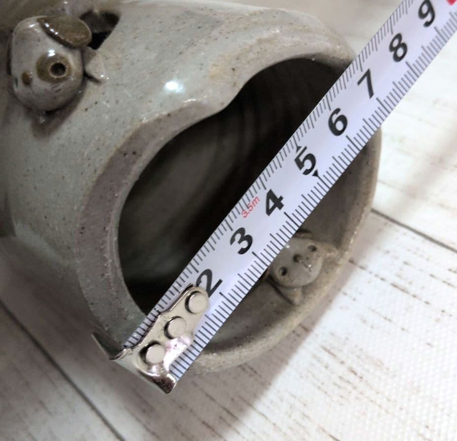 陶器置物　インテリア置物　花挿　動物陶器　犬 うさぎ 猫