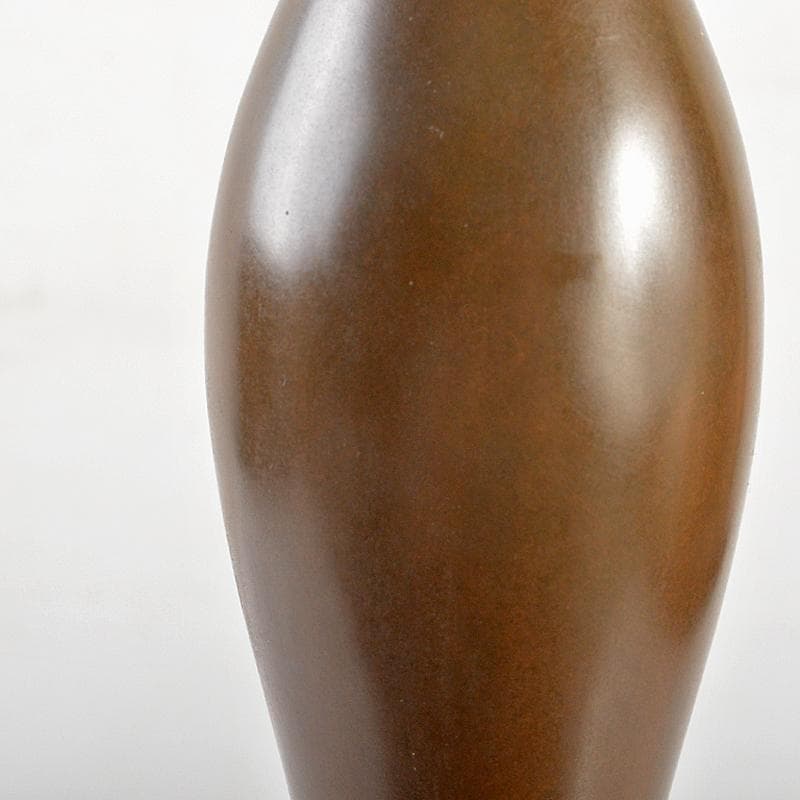 平安　秦蔵六造　青銅　瓢式花生　共箱　U　R6060