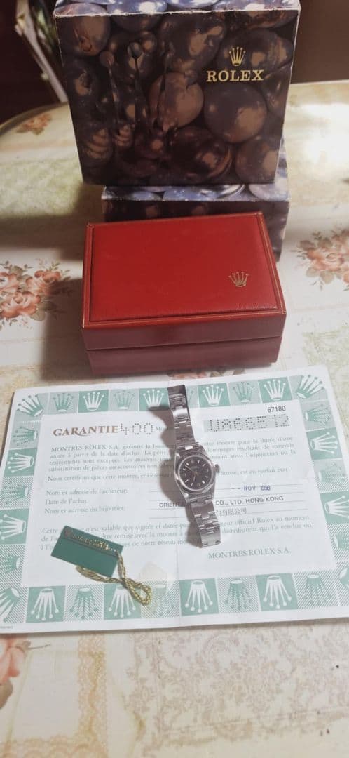 ROLEX 自動巻き ブラックダイヤル 時計