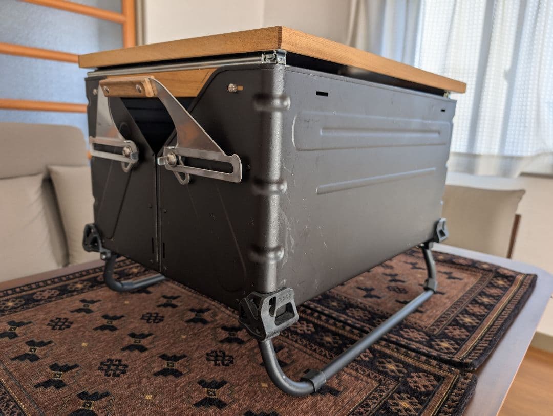 【3点セット】スノーピーク シェルフコンテナ50 バリスティクス脚付き（黒）