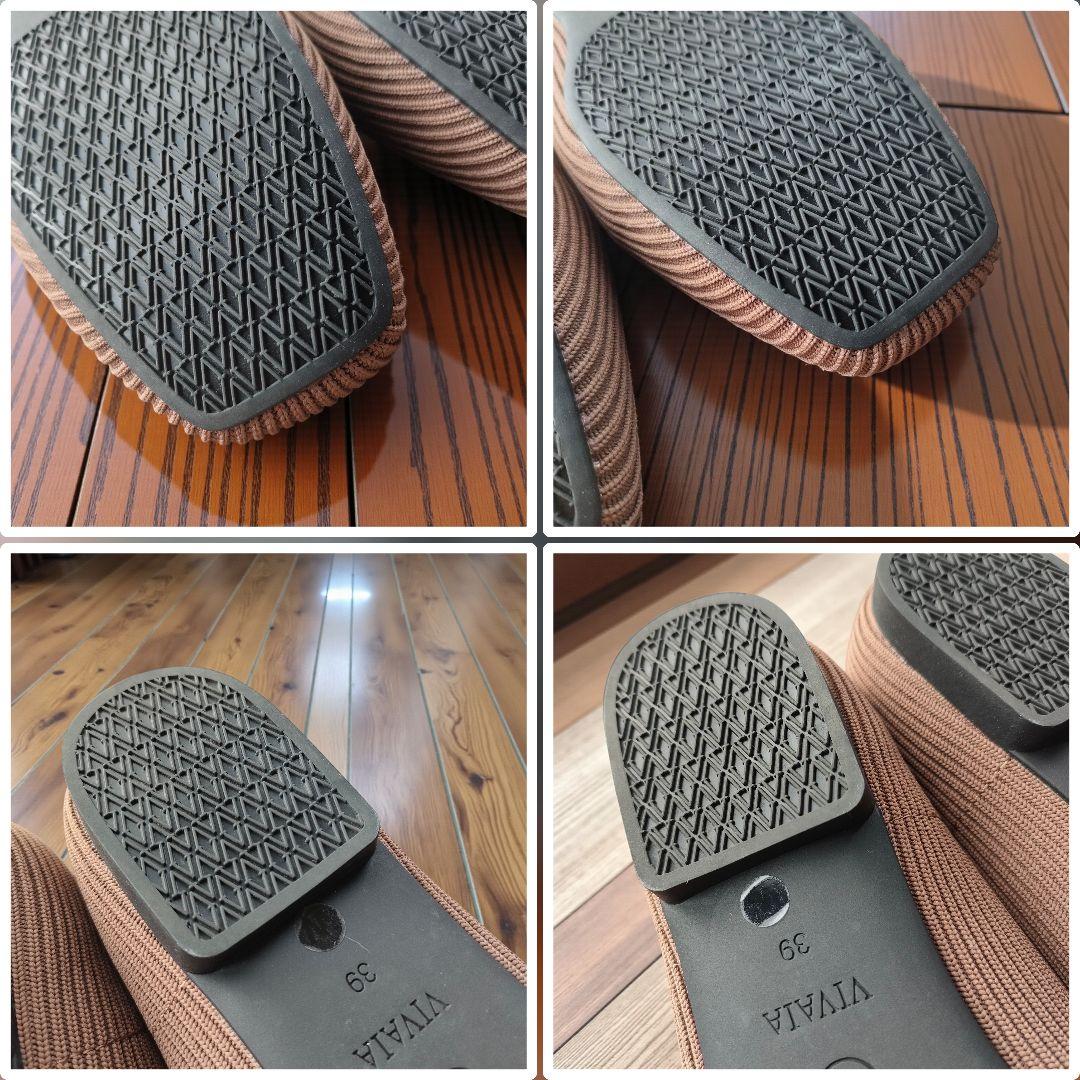 VIVAIA スクエアトゥフラットシューズ パンプス 39