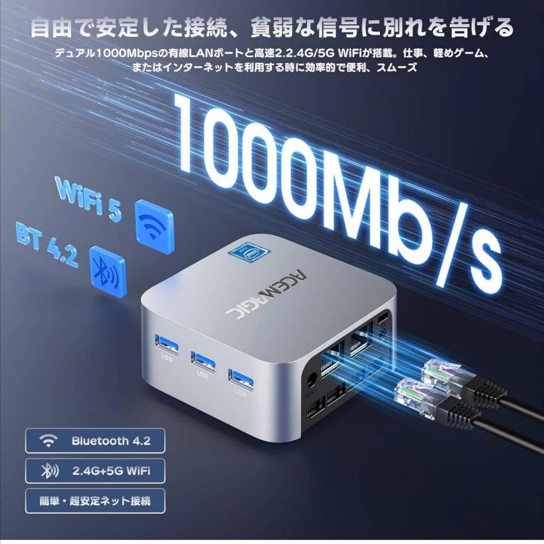 ミニpc n100 mini pc 最大3.4GHz小型pc 12GB DDR5