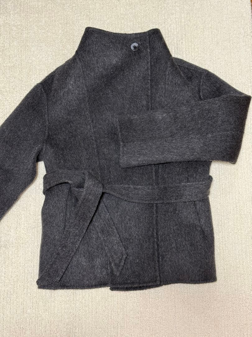 【今期商品】OHOTORO Ecru Half Coat チャコール