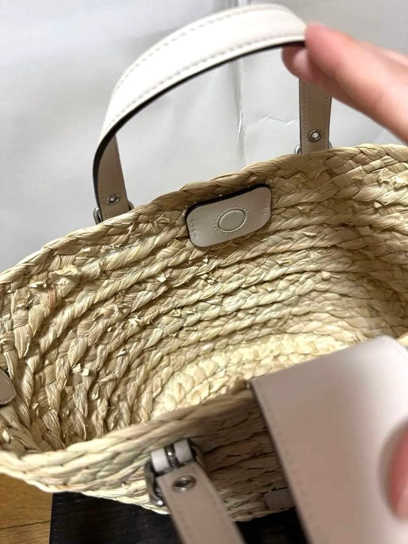 COACH かごバッグ ホワイト