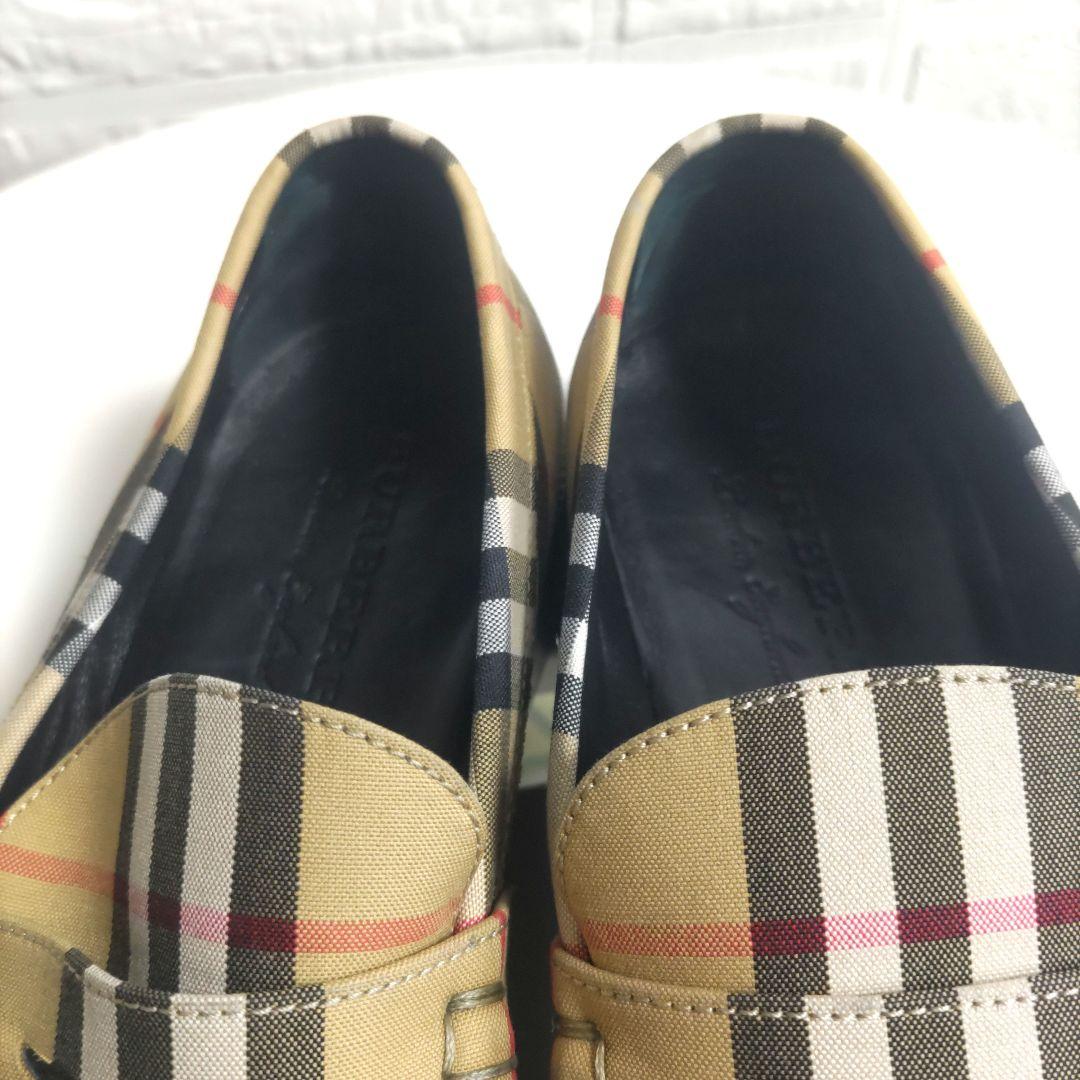 Burberry　バーバリー　ノバチェック　ローファー 　キャンバス　36.5