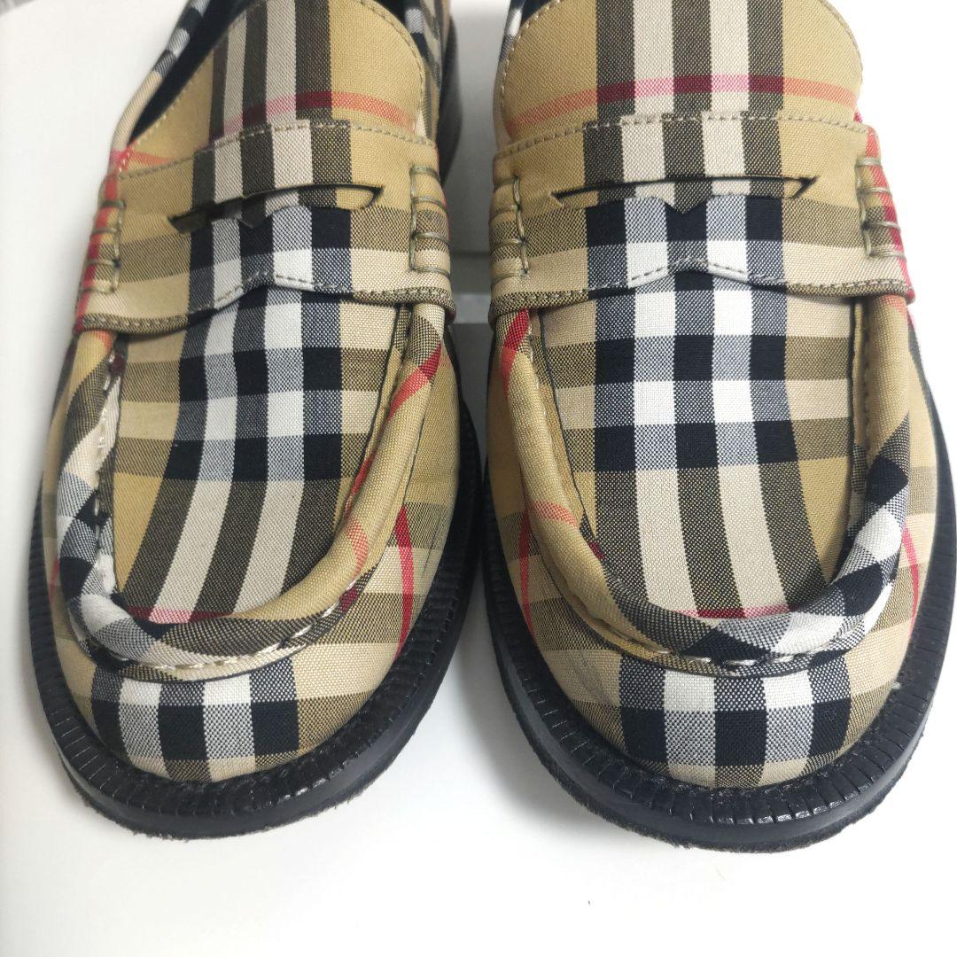 Burberry　バーバリー　ノバチェック　ローファー 　キャンバス　36.5