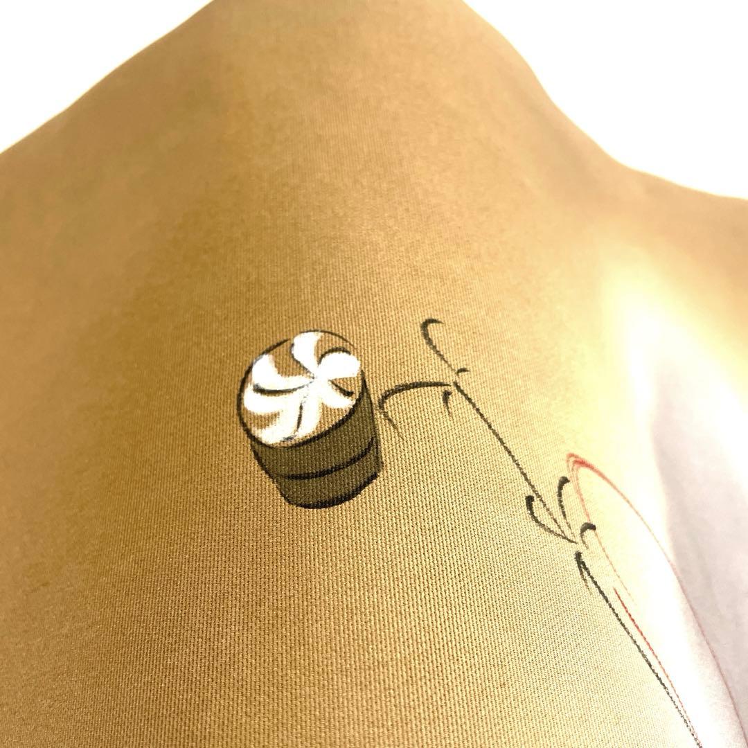 専用帯5091 ●高級 正絹 名古屋仕立て 名古屋帯 雷神 雷公の太鼓釣り