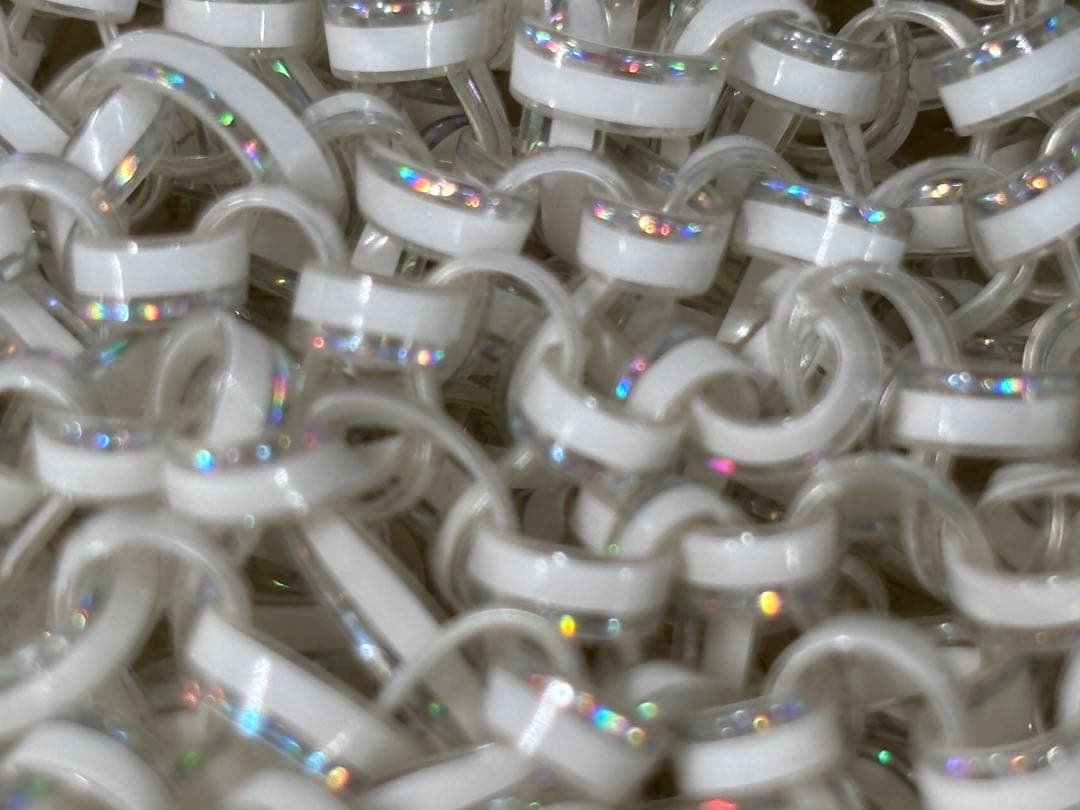 アンテプリマ マットホワイト ワイヤー トート スクエア かごバッグ　チェーン