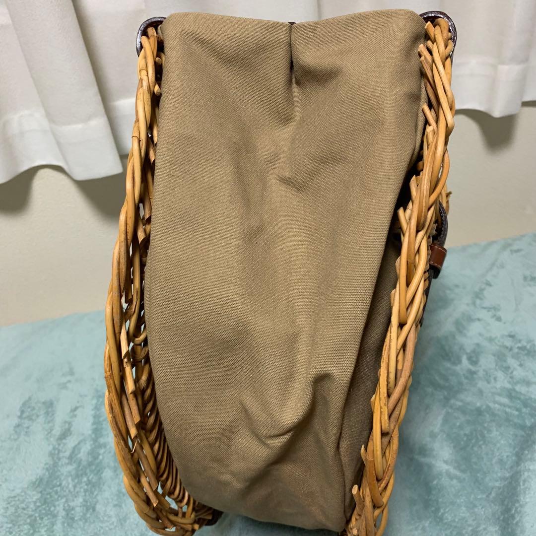 エバゴス ebagos 紅藤 カゴバッグ 扇トート 半円 バスケットバッグ