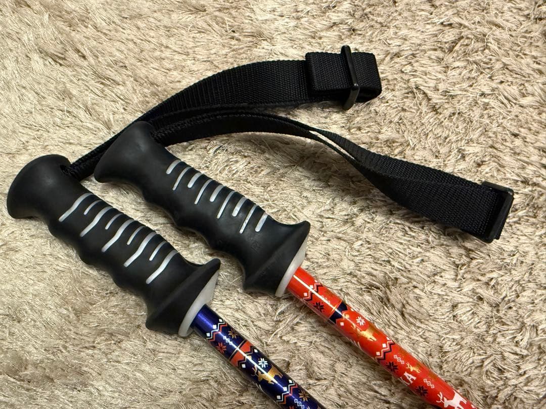 オガサカチーム限定　スキーストック　伸縮　95-120センチ　サイズ調整式