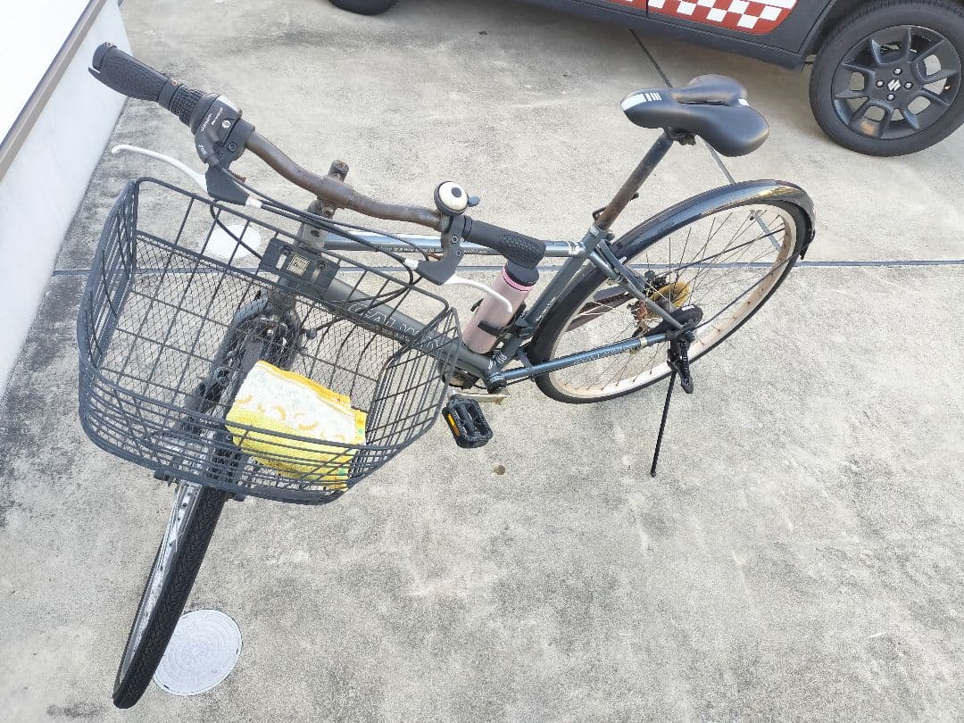 愛媛県受取限定、GALWAY クロスバイク 6段ギア バスケット付き