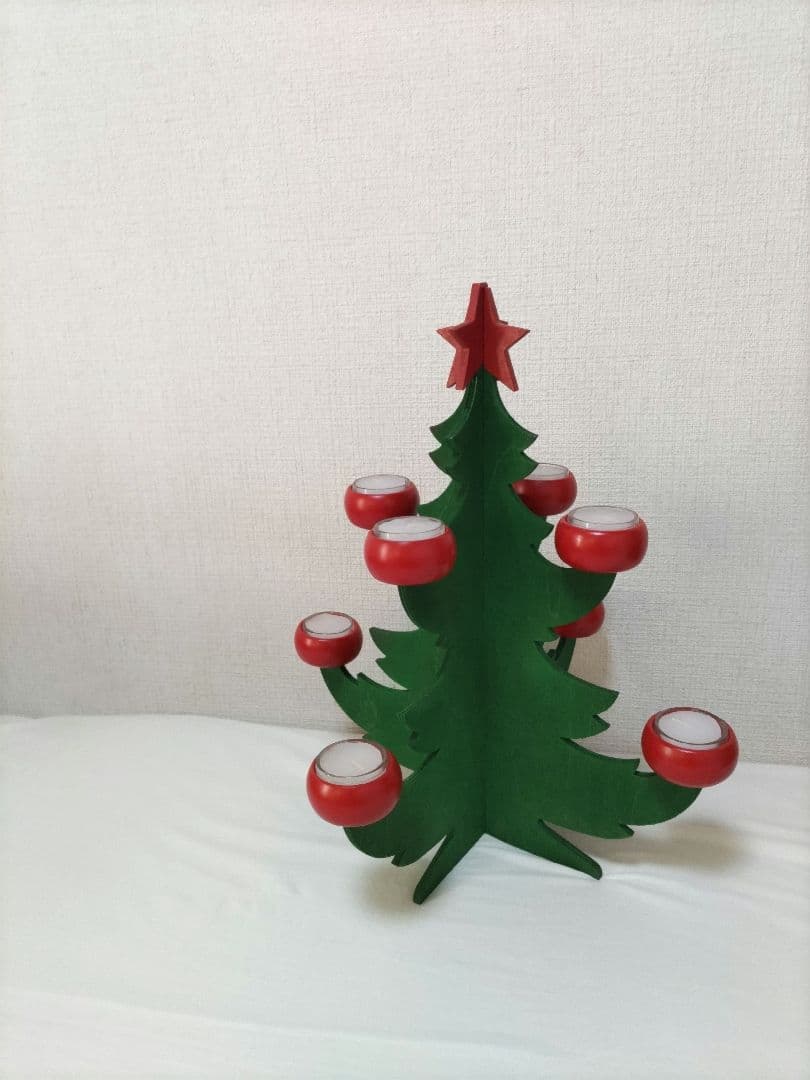 北欧 Nordika 新品 木製クリスマスツリー型キャンドルホルダー レア