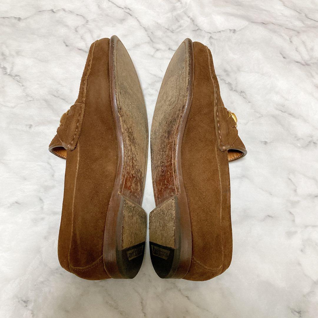 GUCCI グッチ　モカシン　スエード　ホースビットローファー　茶色　ブラウン