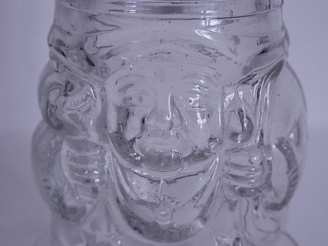 和ガラス　大黒様　あめや瓶　金平糖瓶　ガラス瓶　地球瓶　飴瓶　菓子瓶　昭和レトロ